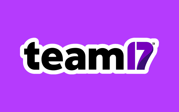 Team17 logo white keyline